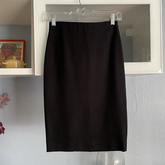 L'AGENCE Khamilla Pencil Skirt Size XS Black Viscose Stretch Knit - Picture 4 of 7